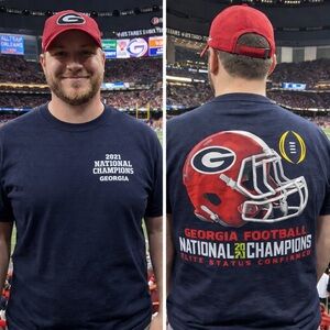 Georgia Bulldogs National Championship Tee Shirt New Black Playoff Football